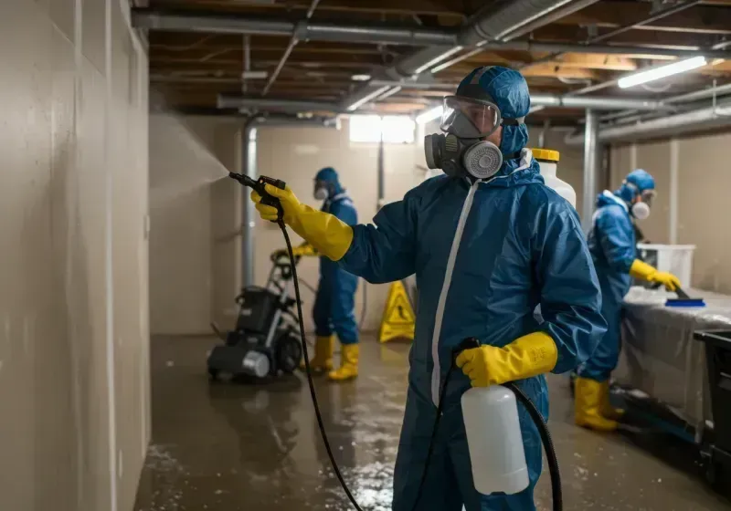 Basement Sanitization and Antimicrobial Treatment process in Delavan Lake, WI