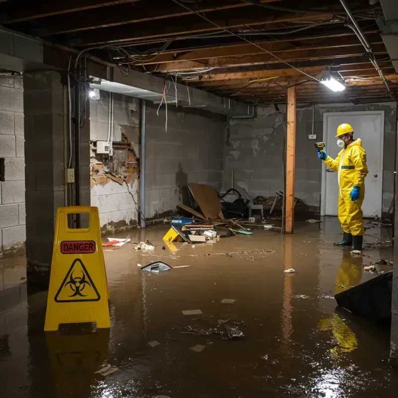 Flooded Basement Electrical Hazard in Delavan Lake, WI Property